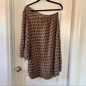 Zara one shoulder boho festival foral dress sz L
